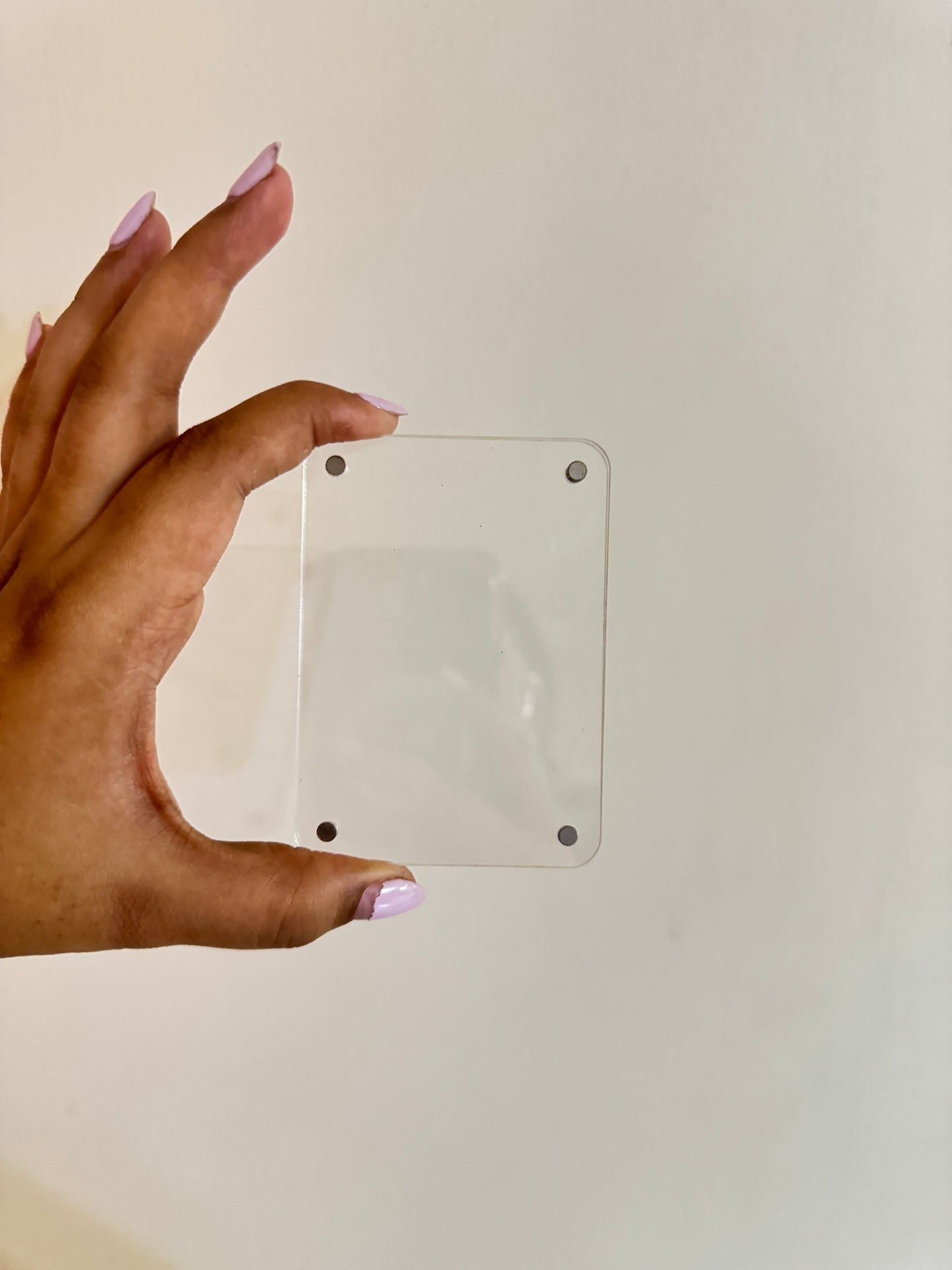 Transparent Acrylic Polaroid Fridge Magnet Frame - Without Photo