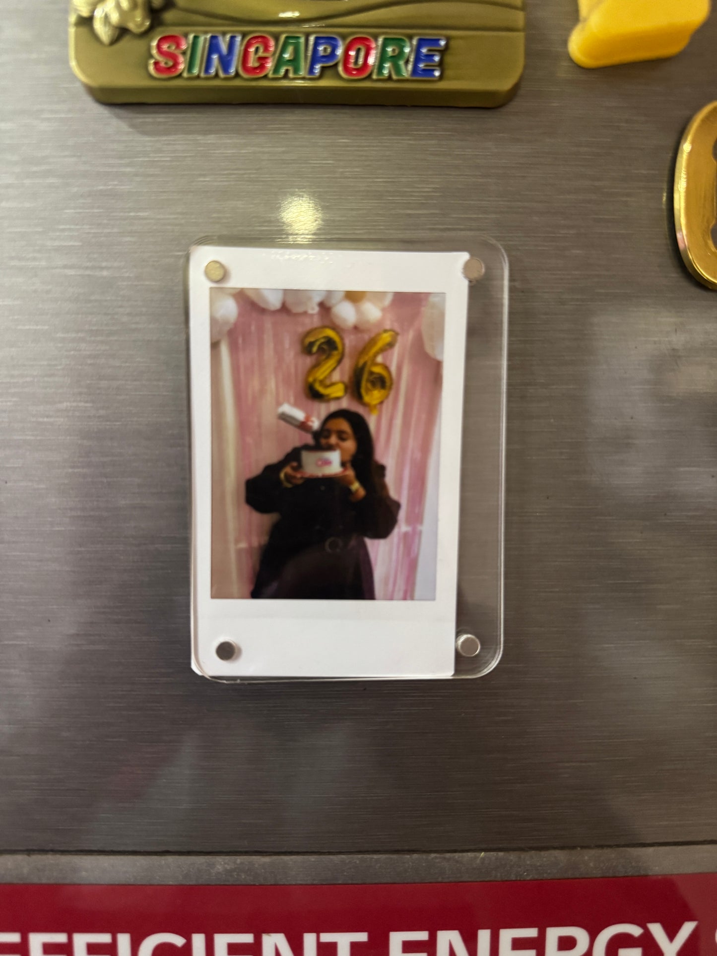 Transparent Acrylic Polaroid Fridge Magnet Frame - Without Photo