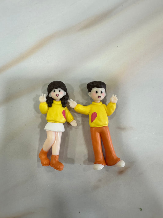 Yellow Happy Couple Miniature
