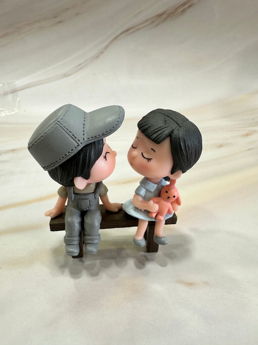 Couple on Bench Miniature (3 Pc Set)