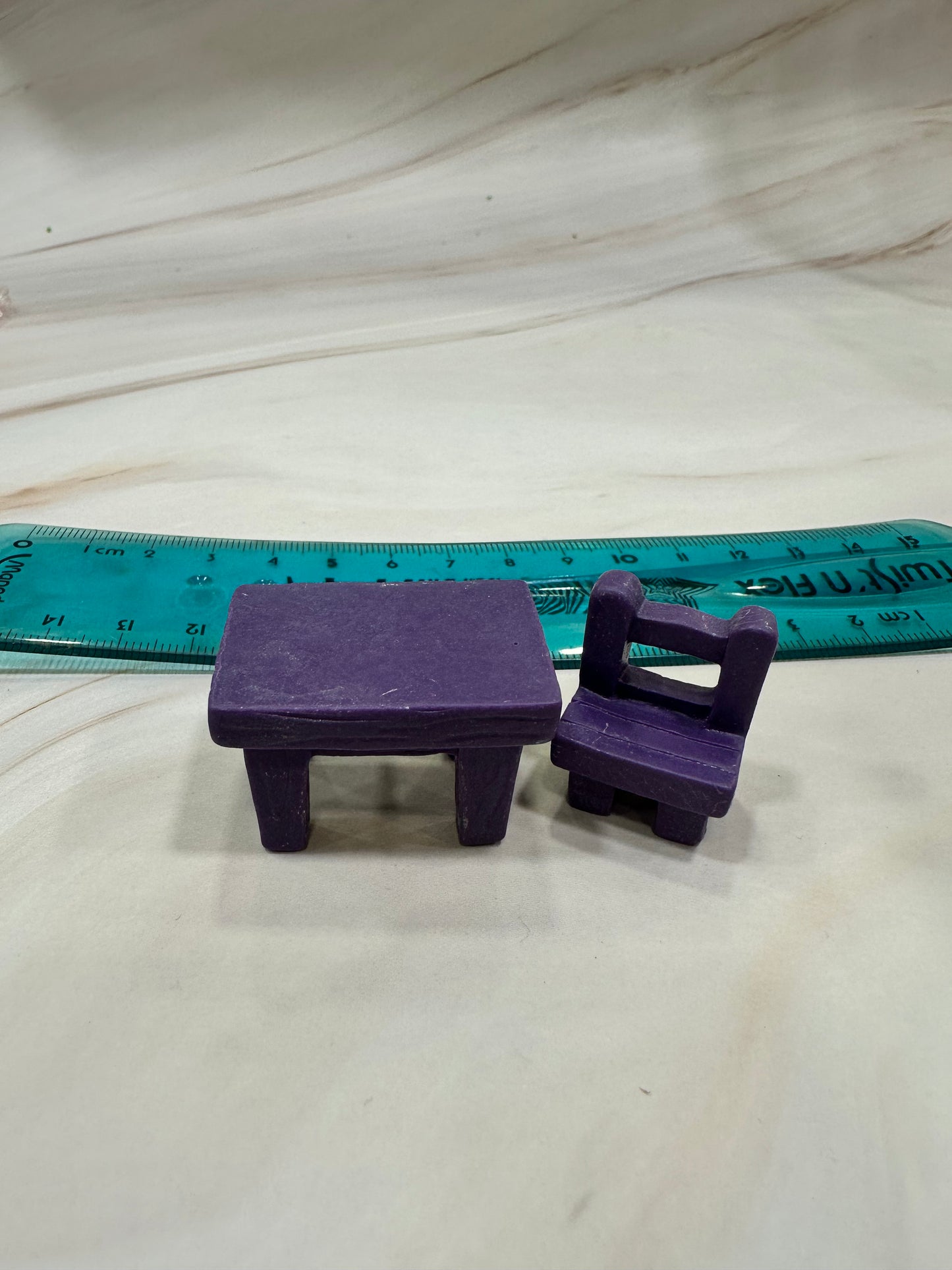 Table and Chair Miniature Purple