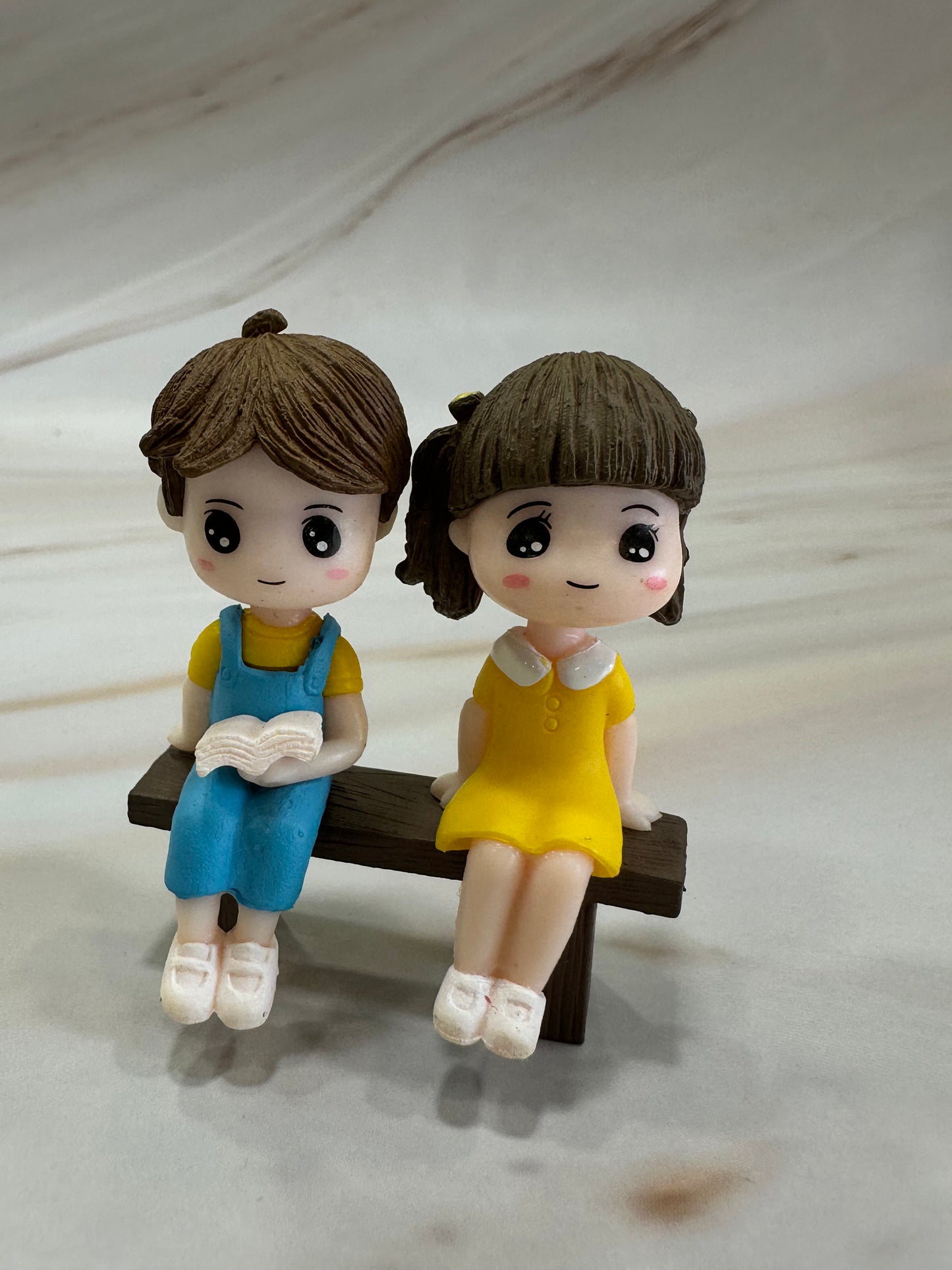 Sitting Couple Miniature with Bench
