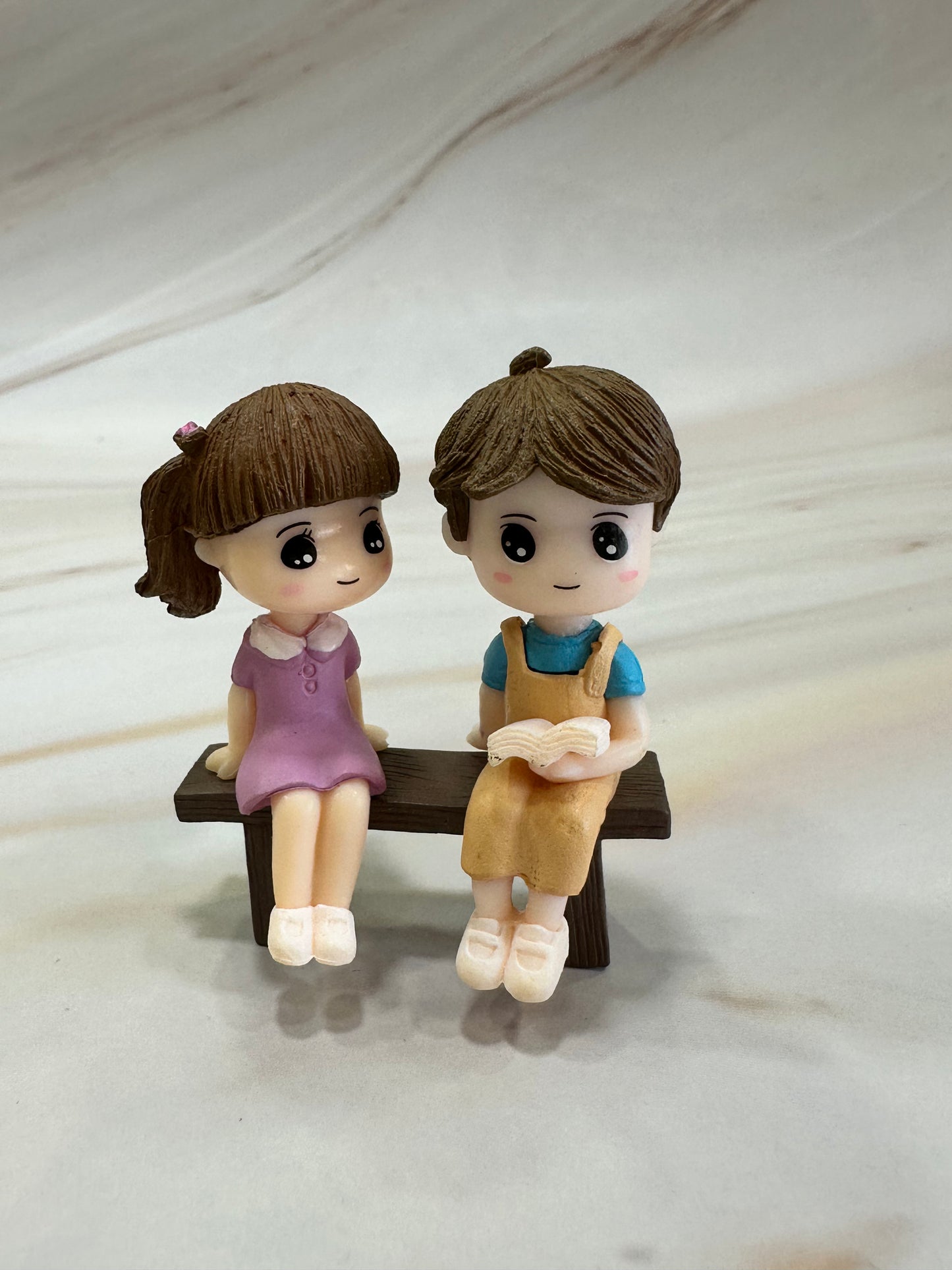 Sitting Couple Miniature with Bench