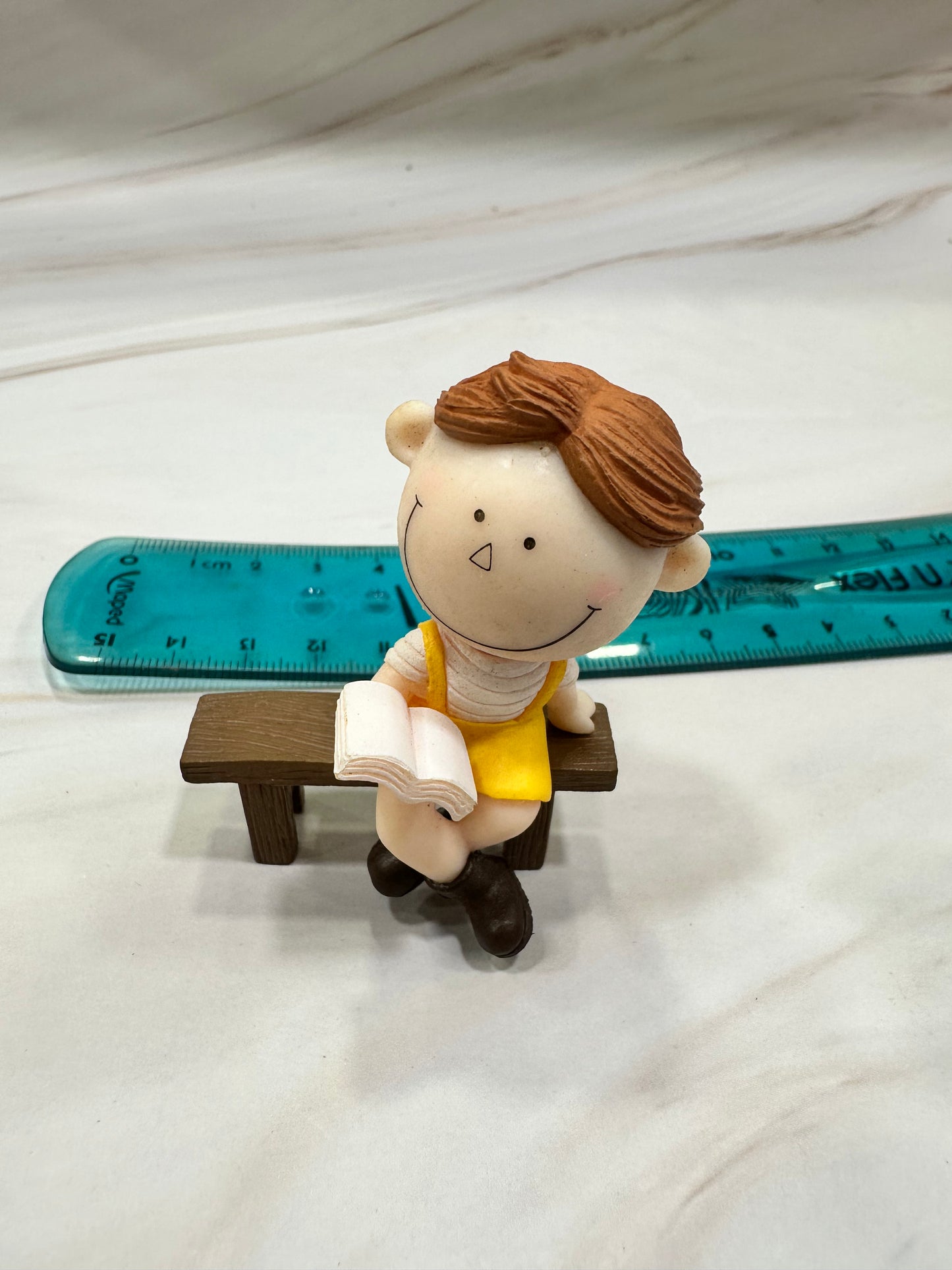 Little Boy on Bench Miniature